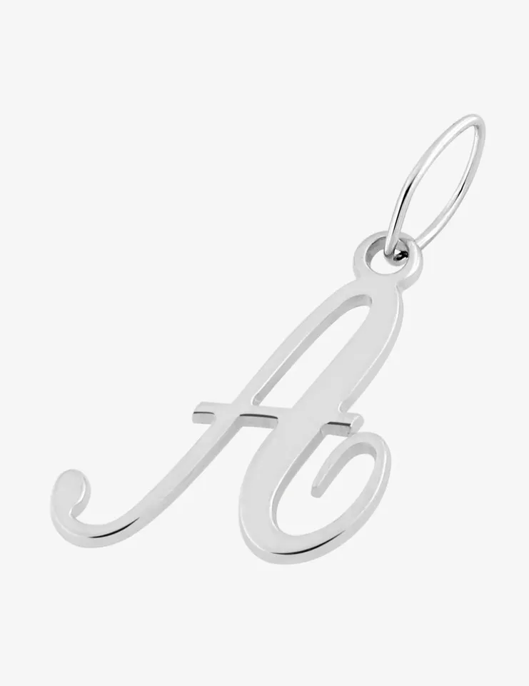 Pendentif lettre "A" en argent 925 ‰ rhodié SO OR