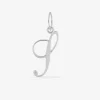 Pendentif lettre S anglaise argent 925‰ rhodié SO OR