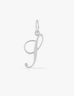 Pendentif lettre S anglaise argent 925‰ rhodié SO OR