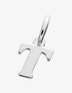 Pendentif lettre T en argent 925‰ rhodié SO OR