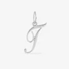 Pendentif lettre T en argent 925 ‰ rhodié SO OR