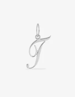 Pendentif lettre T en argent 925 ‰ rhodié SO OR