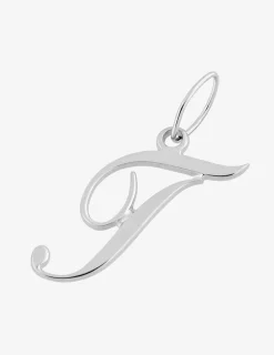 Pendentif lettre T en argent 925 ‰ rhodié SO OR