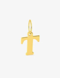 Pendentif lettre T en or jaune 375 ‰ SO OR