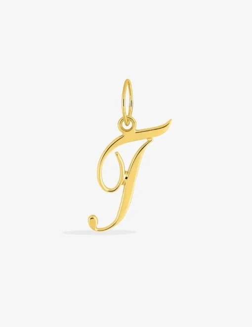 Pendentif lettre T en or jaune 375 ‰ SO OR