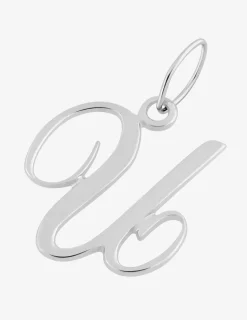Pendentif lettre U en argent 925 ‰ rhodié SO OR