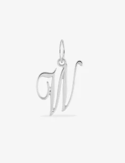 Pendentif lettre W en argent 925 ‰ rhodié SO OR