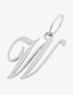 Pendentif lettre W en argent 925 ‰ rhodié SO OR