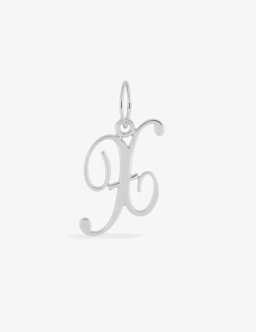 Pendentif lettre X en argent 925 ‰ rhodié SO OR