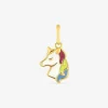Pendentif licorne plaqué or et laque SO OR