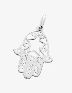 Pendentif main de Fatma 17 x 14 mm argent 925‰ rhodié SO OR
