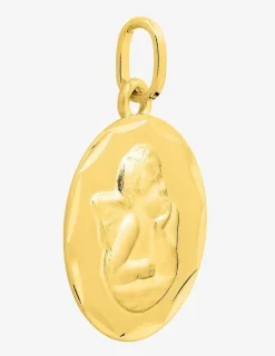 Pendentif médaille ange or jaune 750 ‰ SO OR