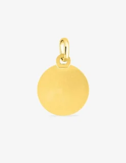 Pendentif médaille ange or jaune 750 ‰ 14 mm SO OR