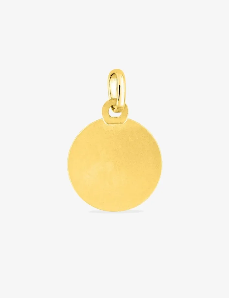 Pendentif médaille ange or jaune 750 ‰ 14 mm SO OR