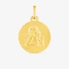 Pendentif médaille ange or jaune 750 ‰ 16 mm SO OR