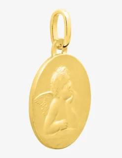 Pendentif médaille ange or jaune 750 ‰ 16 mm SO OR