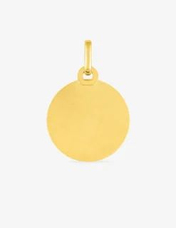 Pendentif médaille ange or jaune 750 ‰ 16 mm SO OR