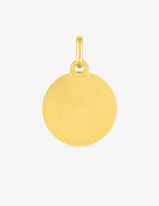 Pendentif médaille ange or jaune 750 ‰ 16 mm SO OR