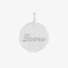 Pendentif médaille ronde en argent 925 ‰ rhodié SO OR
