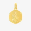 Pendentif médaille saint Christophe or jaune 750 ‰ 15 x 20 mm SO OR