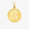 Pendentif médaille saint Christophe or jaune 750 ‰ 17 x 24 mm SO OR