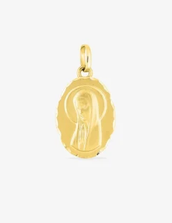 Pendentif médaille vierge or jaune 750 ‰ 10 x 20 mm SO OR