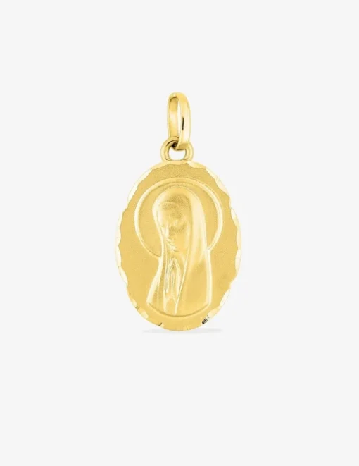 Pendentif médaille vierge or jaune 750 ‰ 10 x 20 mm SO OR