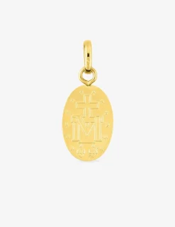 Pendentif médaille vierge miraculeuse or jaune 750 ‰ SO OR