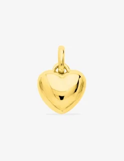 Pendentif motif cœur bombé or jaune 750 ‰ SO OR