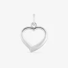 Pendentif motif cœur évidé or blanc 750 ‰ SO OR
