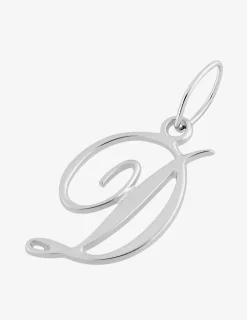 Pendentif or 750 ‰ blanc initiale lettre "D" SO OR