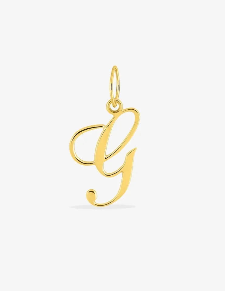 Pendentif or 375 ‰ initiale lettre "G" SO OR