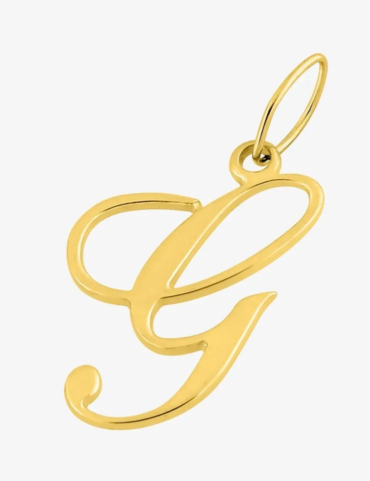 Pendentif or 375 ‰ initiale lettre "G" SO OR