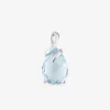 Pendentif or blanc 375 ‰, topaze bleue traitée SO OR