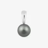 Pendentif or blanc 750‰ et perle de culture de Tahiti 9 mm SO OR