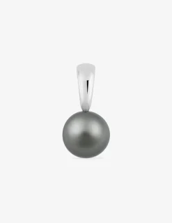 Pendentif or blanc 750‰ et perle de culture de Tahiti 9 mm SO OR