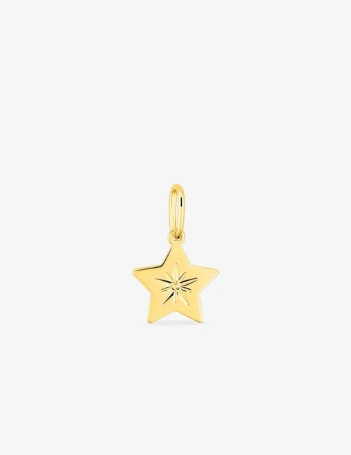 Pendentif or jaune 375 ‰ en forme d'étoile SO OR