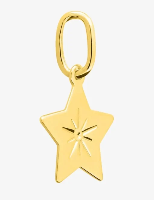 Pendentif or jaune 375 ‰ en forme d'étoile SO OR