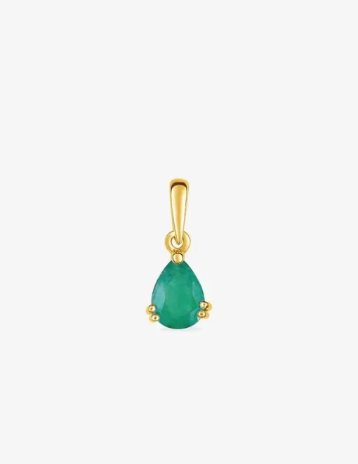 Pendentif or jaune 750 ‰ et émeraude SO OR