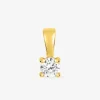 Pendentif or jaune 375 ‰ et oxyde de zirconium 4 mm SO OR