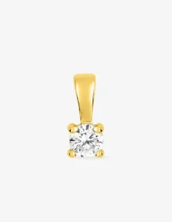 Pendentif or jaune 375 ‰ et oxyde de zirconium 4 mm SO OR