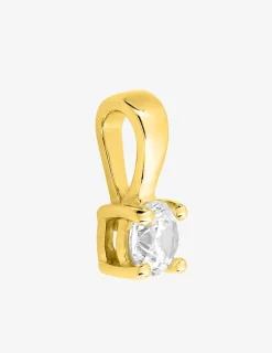 Pendentif or jaune 375 ‰ et oxyde de zirconium 4 mm SO OR