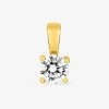 Pendentif or jaune 375 ‰ et oxyde de zirconium 5.5 mm SO OR