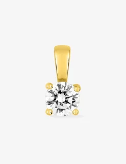 Pendentif or jaune 375 ‰ et oxyde de zirconium 5.5 mm SO OR