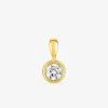 Pendentif or jaune 375 ‰ et oxyde de zirconium 4,75 mm serti clos SO OR