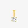 Pendentif or jaune 750 ‰ et oxyde de zirconium 0,30 ct SO OR