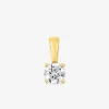 Pendentif or jaune 750 ‰ et oxyde de zirconium 0,45 ct SO OR