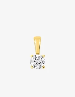 Pendentif or jaune 750 ‰ et oxyde de zirconium 0,45 ct SO OR