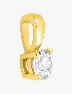 Pendentif or jaune 750 ‰ et oxyde de zirconium 0,45 ct SO OR