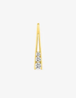 Pendentif or jaune 750 ‰ et trilogie oxyde de zirconium SO OR